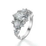 Pierścionek liście białe złoto SBPZ_029